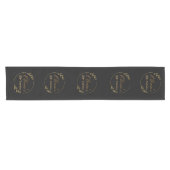 Black and Gold Personalized Korte Tafelloper (Horizontaal)