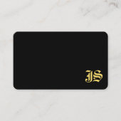 Black and Gold Professional-monogrammen Klassiek Visitekaartje (Voorkant)