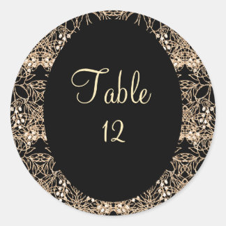 black and gold ronde sticker