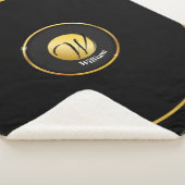 Black and Gold Sherpa Blanket Deken (3/4)