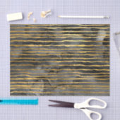 Black and Gold Striped Patroon Tissuepapier (Craft)