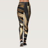 Black and Gold Swirl Leggings (Achterkant)