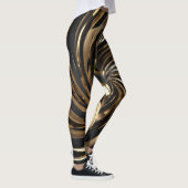 Black and Gold Swirl Leggings (Rechts)