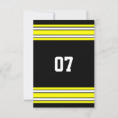 Black and Gold Team Invitation d'anniversaire (Dos)