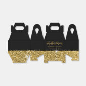 Black and Gold Together Forever Elegant Bedankdoosjes (Uitgevouwen)