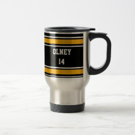 Black and Gold Travel Coffee Mug - Aanpassen Reisbeker