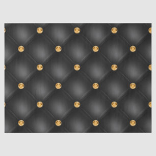 Black and Gold Tufted Tissuepapier