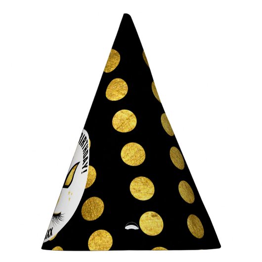 Black and Gold Unicorn Party Feesthoedjes (Rechts)