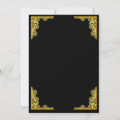Black and Gold Wedding Invitation (Dos)