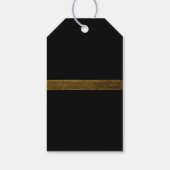 Black and Gold Welcome Love & Gratitude Wedding Cadeaulabel (Achterkant)