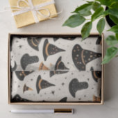 Black and Gold Witch's Petten Stars Cream Hallowee Tissuepapier (Geschenk)