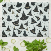 Black and Gold Witch's Petten Sterren Groen Hallow Theedoek (Gevouwen)