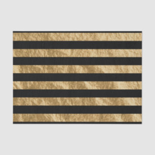 Black and Golden Stripe Folie look Tissuepapier