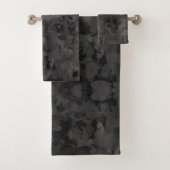 Black And Gray Abstract Graphic Art Design Bad Handdoek (Insitu)