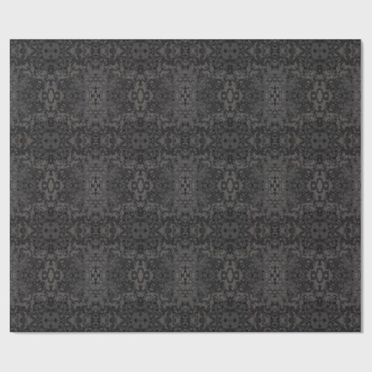 Black And Gray Abstract Graphic Art Design Cadeaupapier (Vlak)