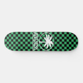 Black and Green Checkerboard Skateboard (Horz)