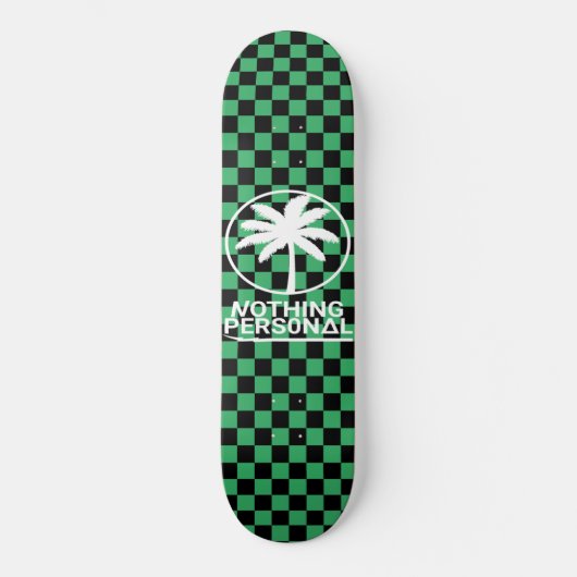 Black and Green Checkerboard Skateboard (Recto)