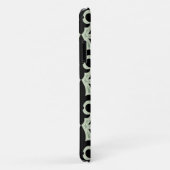 Black and Green Fleur De Lis Pattern Case-Mate iPhone Case (Achterkant/rechts)