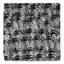 Black and Grey Palms Bandanna