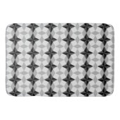 Black and Grey Starbust and Rhombus Pattern Badmat (Voorkant)