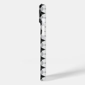 Black and Grey Starbust and Rhombus Pattern Case-Mate iPhone Case (Achterkant / Links)