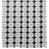 Black and Grey Starbust and Rhombus Pattern Douchegordijn (Voorkant)