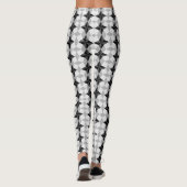 Black and Grey Starbust and Rhombus Pattern Leggings (Achterkant)
