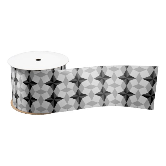 Black and Grey Starbust and Rhombus Pattern Lint (Spoel)