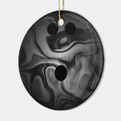Black and Grey Swirl Bowling Ball Keramisch Ornament (Links)