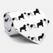 Black and Landseer Newfoundland Dogs Stropdas (Opgerold)