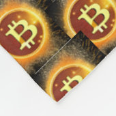 black and orange Bitcoin enthusiast Fleece Deken (Hoek)