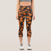 Black and Orange Floral Leggings (Recto)
