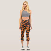 Black and Orange Floral Leggings (Recto)