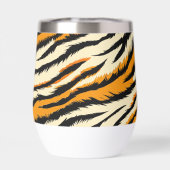 Black and Orange Tiger Pattern Monogram (Achterkant)