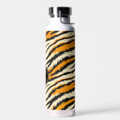 Black and Orange Tiger Pattern Monogram Waterfles (Links)