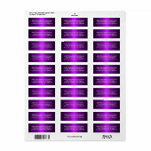 Black and Paars Business Return Address Sticker (Full Sheet)