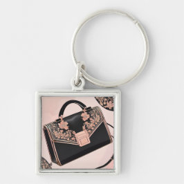 Black and pink AI art  Sleutelhanger