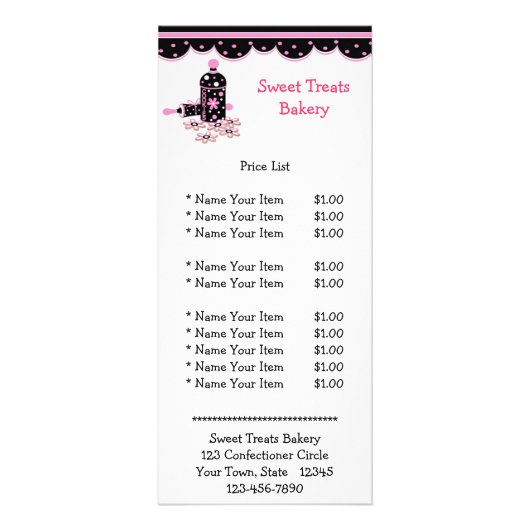 Black and Pink Cookie Jar Reclamekaart (Voorkant)
