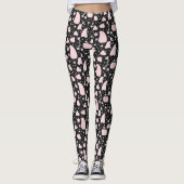 Black and Pink  Design Leggings (Voorkant)