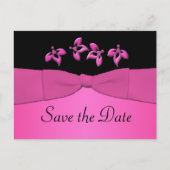 Black and Pink Enregistrer la carte postale Date (Devant)