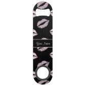 Black and Pink Kisses Speed Flessenopener (Achterkant)