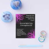 Black and Pink Music, DJ of Dance Event Flyer (Enkel)