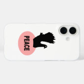 Black and Pink Peace Dove iPhone 5 Coque (Verso (horizontal))