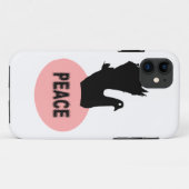 Black and Pink Peace Dove iPhone 5 Coque (Dos (Horizontal))