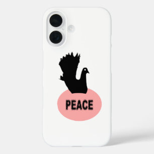 Black and Pink Peace Dove iPhone 5 Hoesje