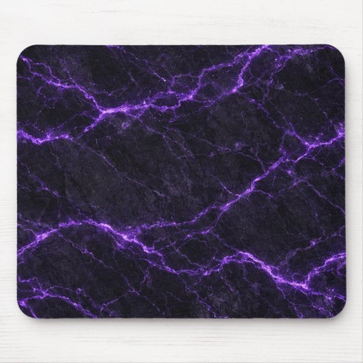 Black and Purple Marble Mouse Pad Muismat (Voorkant)