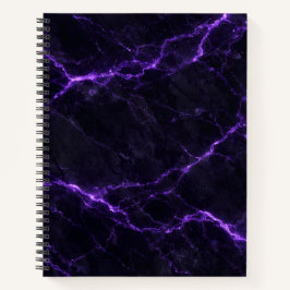 Black and Purple Marble Spiral Notebook Notitieboek