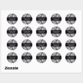 Black and Purple Zebra Custom Address Label (Vel)