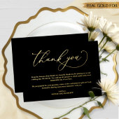 Black and Real Gold Foil, Weddenschap Hartelijk da Folie Uitnodiging