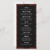 Black and Red Floral Gothic Dark Wedding Programme (Dos)
